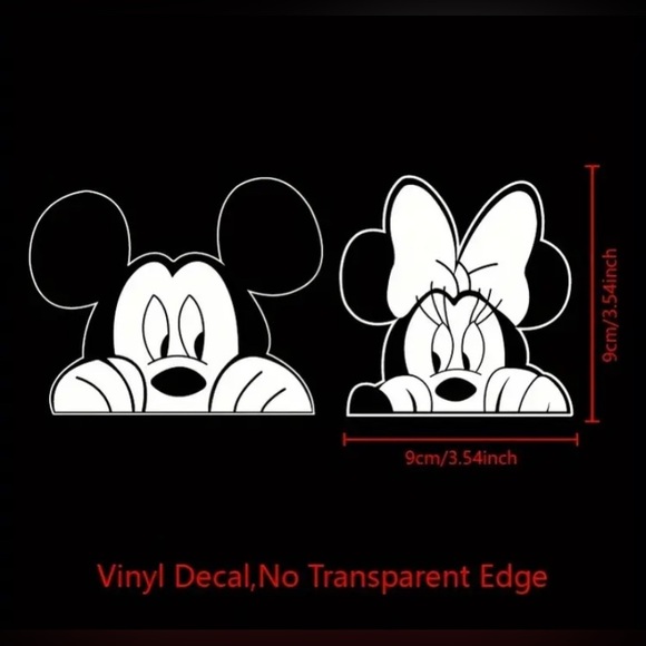 3/$10 - 2pcs/set - Disney Mickey Minnie Mouse Vinyl Sticker - Picture 4 of 7